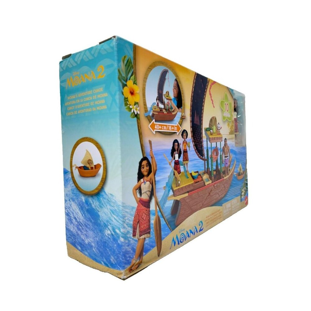 Disney Moana 2 Moana’s Adventure Canoe Playset 10 Piece Set - Picture 12 of 15